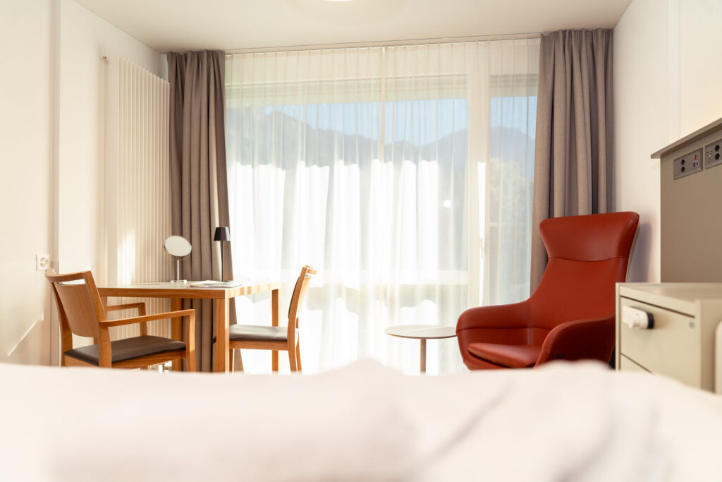 Patientenzimmer in der Rehaklinik Valens