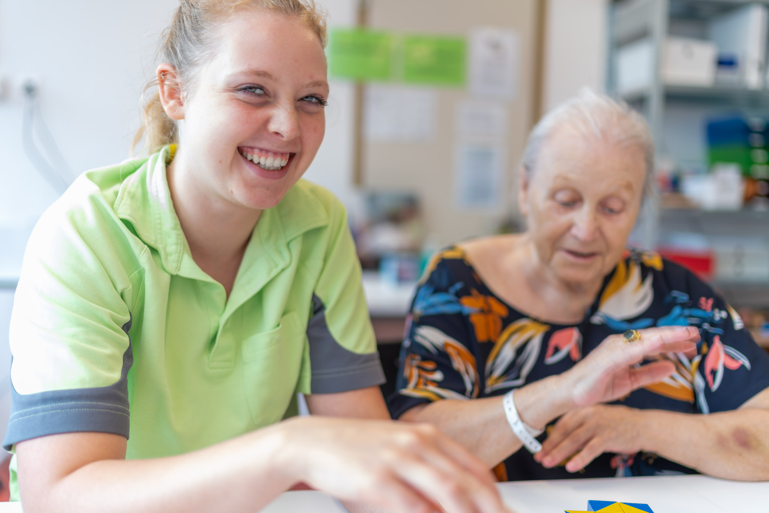 Therapeutin mit Patientin