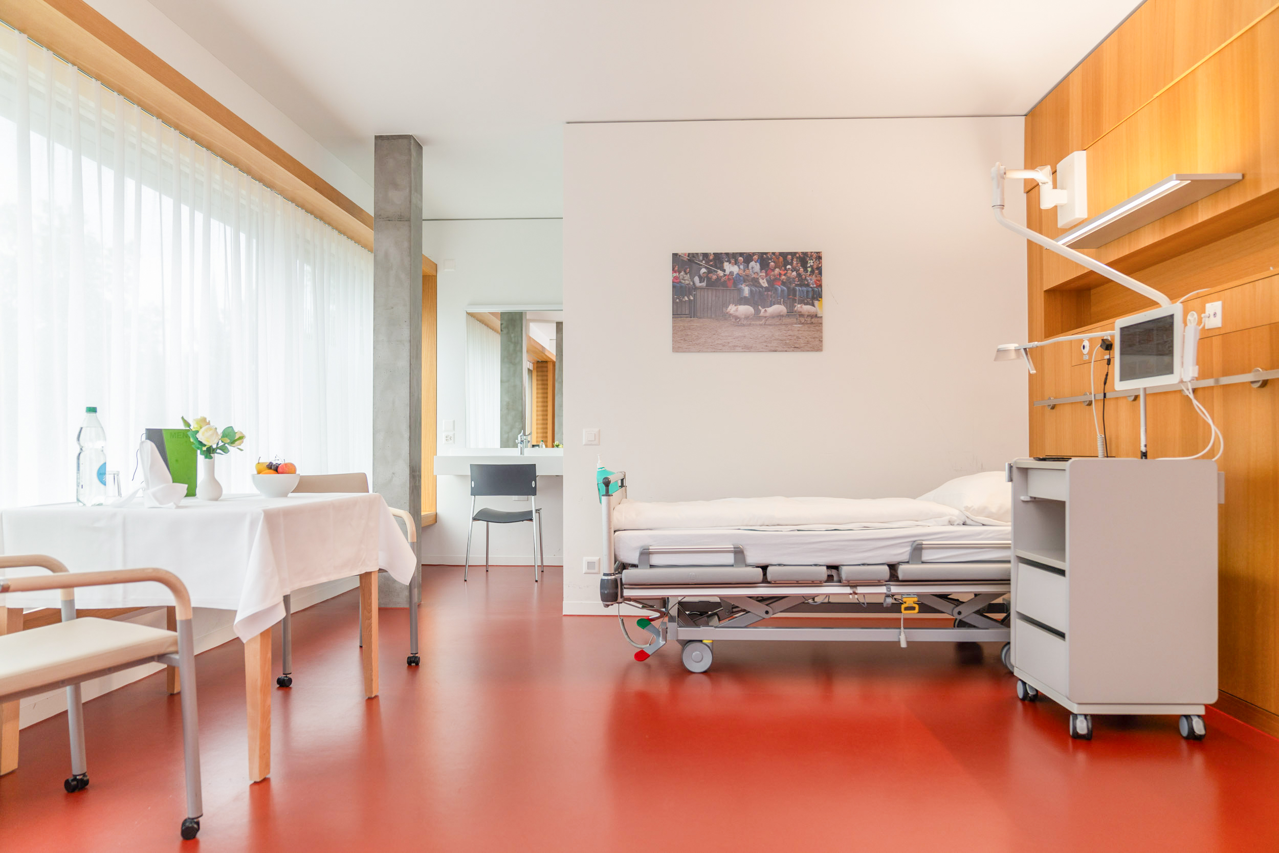 Patientenzimmer in der Rehaklinik St.Gallen