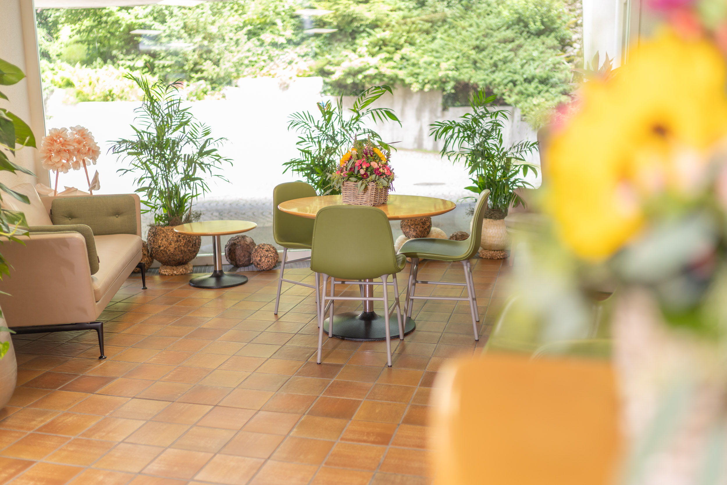 Sitzplatz mit Blick ins Grüne