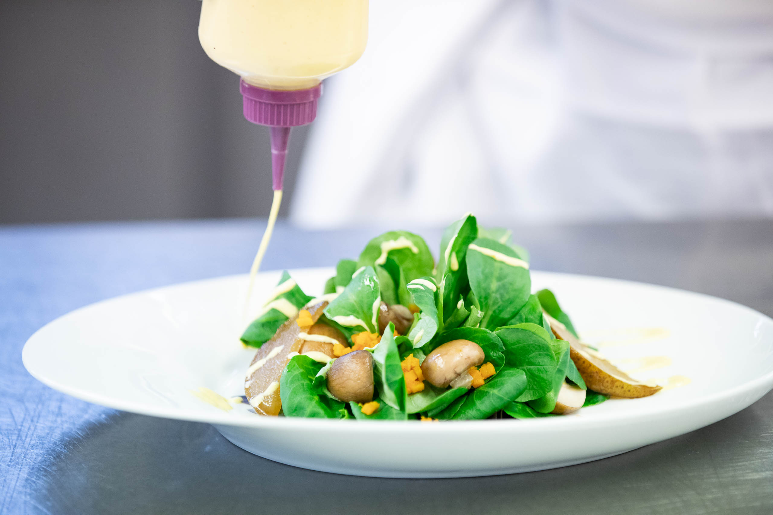 Salatteller mit Champignons