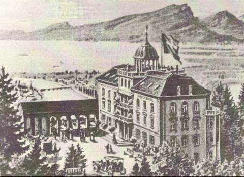 Historische Aussenaufnahme der Rehaklinik Walzenhausen