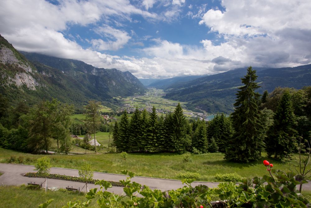 Blick ins Tal von der Rehaklinik Walenstadtberg